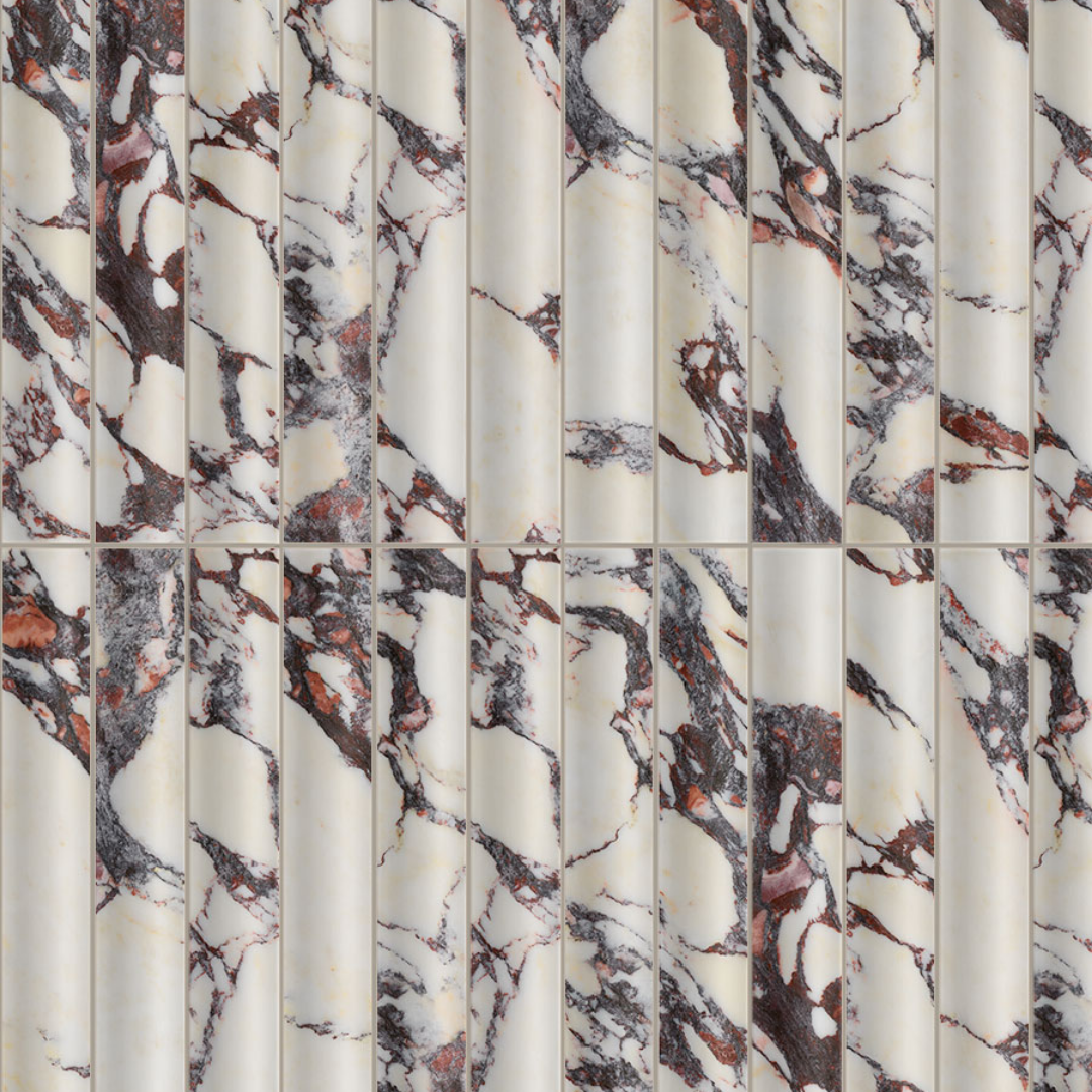 Luxuria Fluted Marble Effect Ceramic Wall Tile
