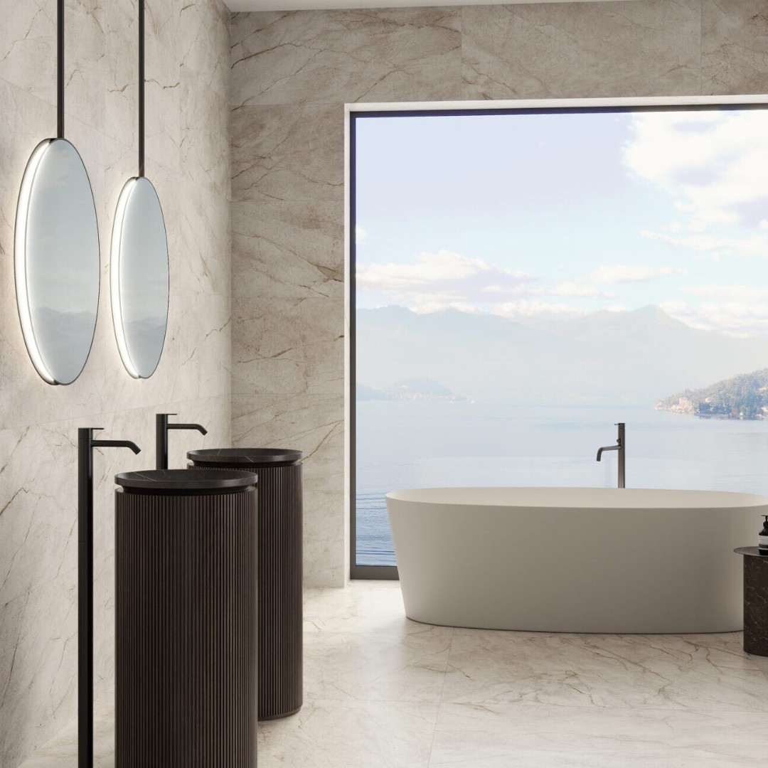 Marvel Diva White Everest Marble Effect Porcelain Tile