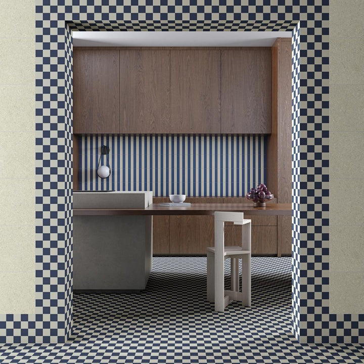 Surf Makai Azul Checker Board Wall and Floor Tile