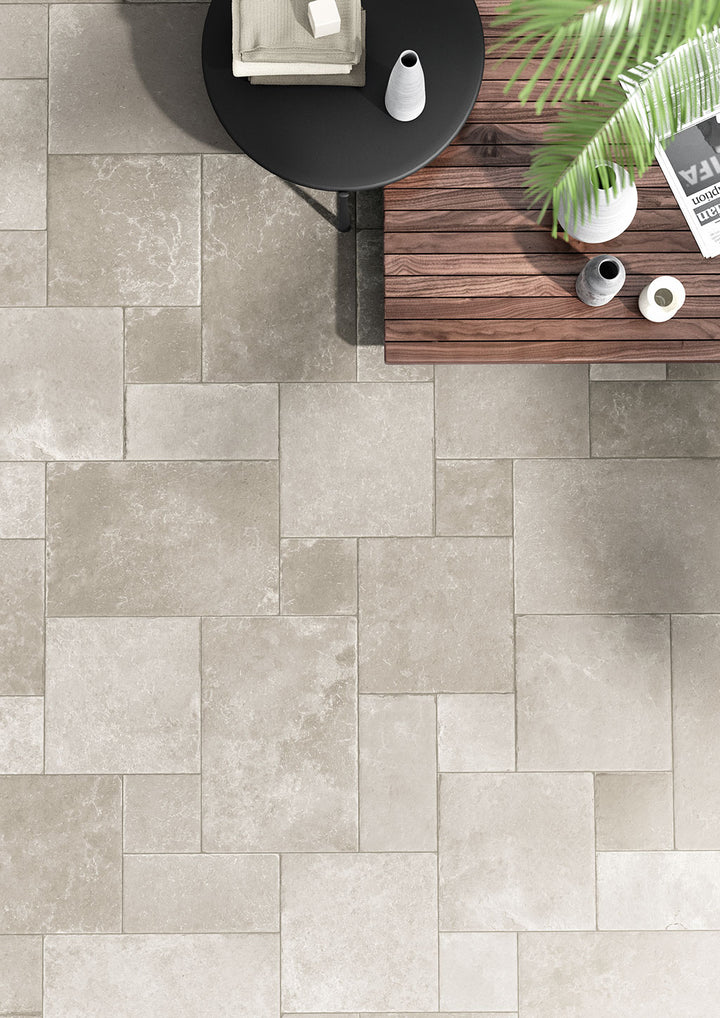 Casa Stone Grigio Farmhouse Flagstone Effect Porcelain Wall and Floor Tile