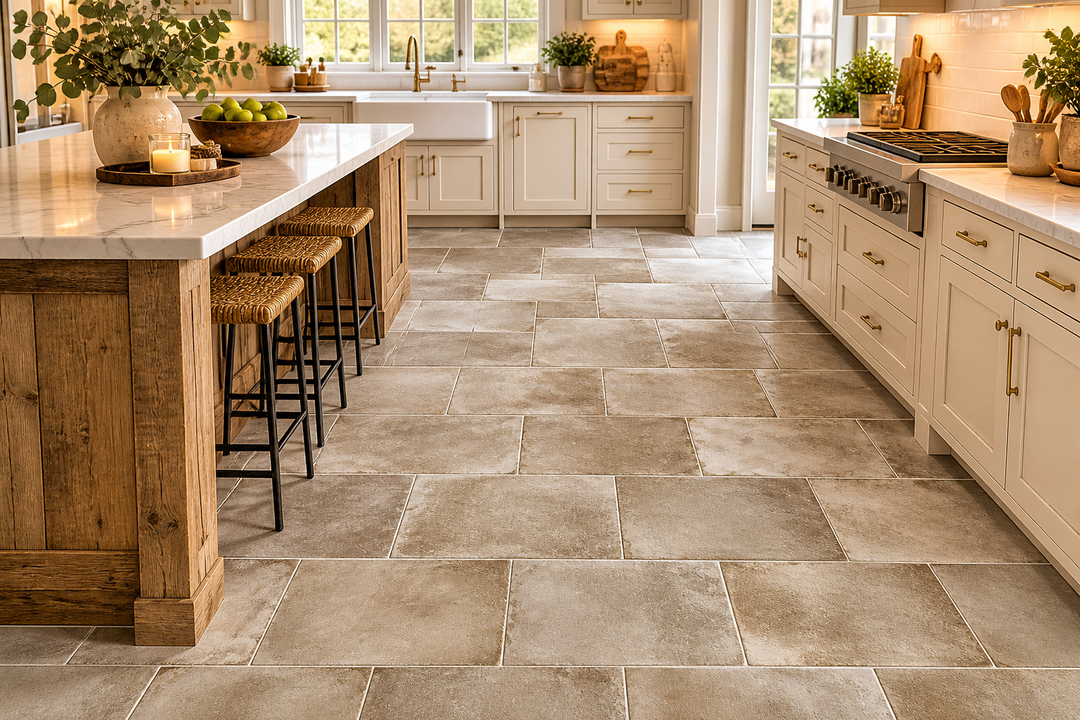 Ancient Stone Sabbia Farmhouse Flagstone effect Porcelain Wall and Floor Tile
