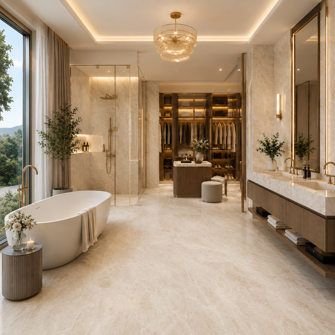 Marvel Epic Taj Mahal White Marble Effect Porcelain Wall and Floor Tile