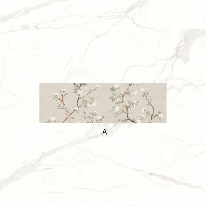Enya Stone and Floral Effect Ceramic Wall Tile