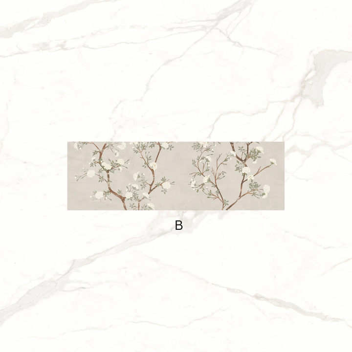 Enya Stone and Floral Effect Ceramic Wall Tile