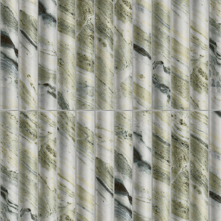 Luxuria Fluted Marble Effect Ceramic Wall Tile