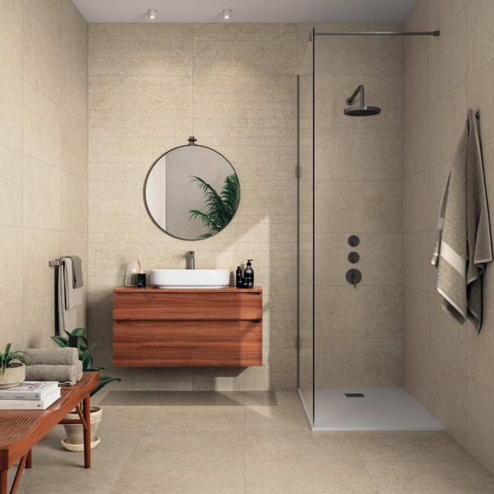 Yacht Ivory Matt Stone Effect Neutral Tile