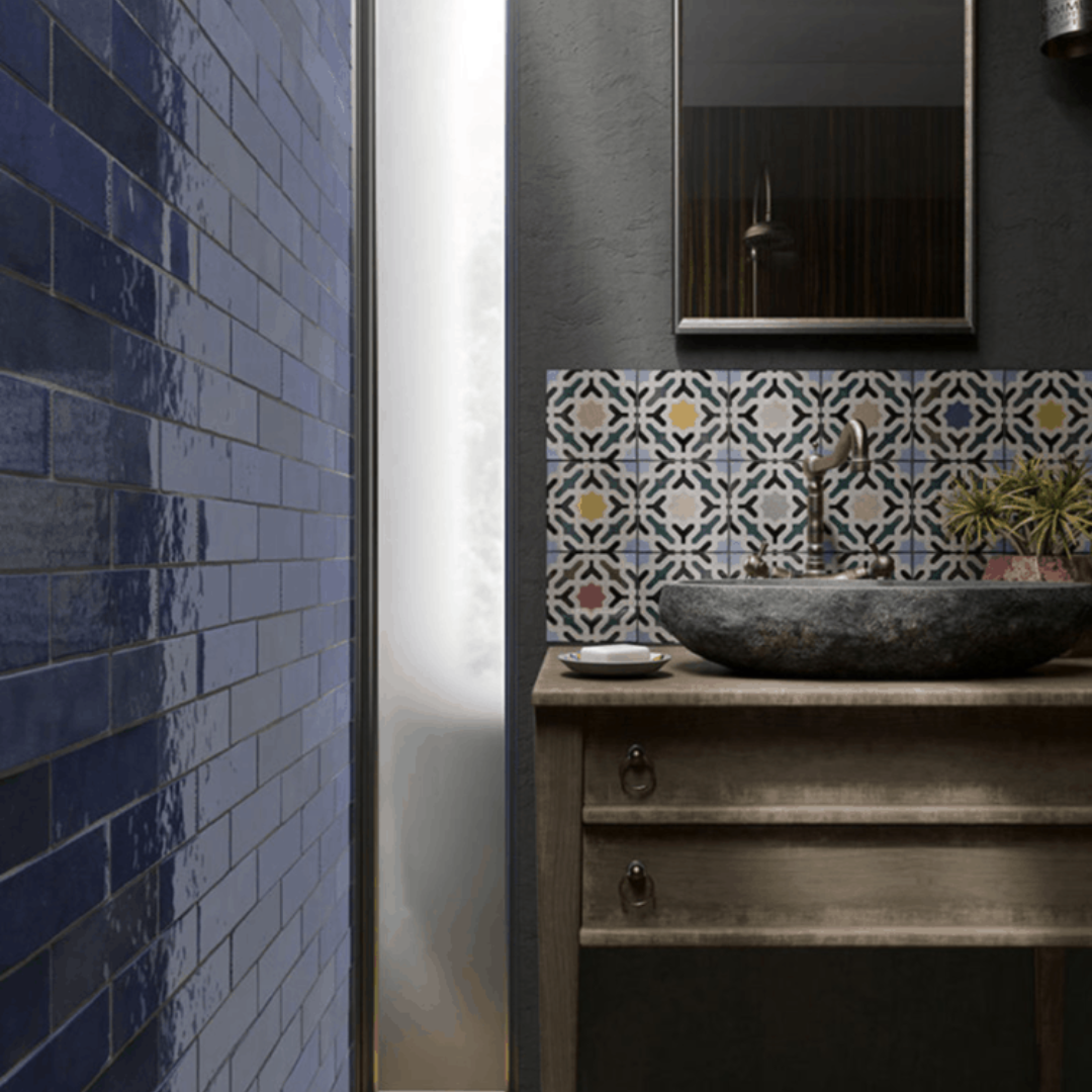 Artisan Blue Metro Ceramic Wall Tiles | Collinson Ceramics