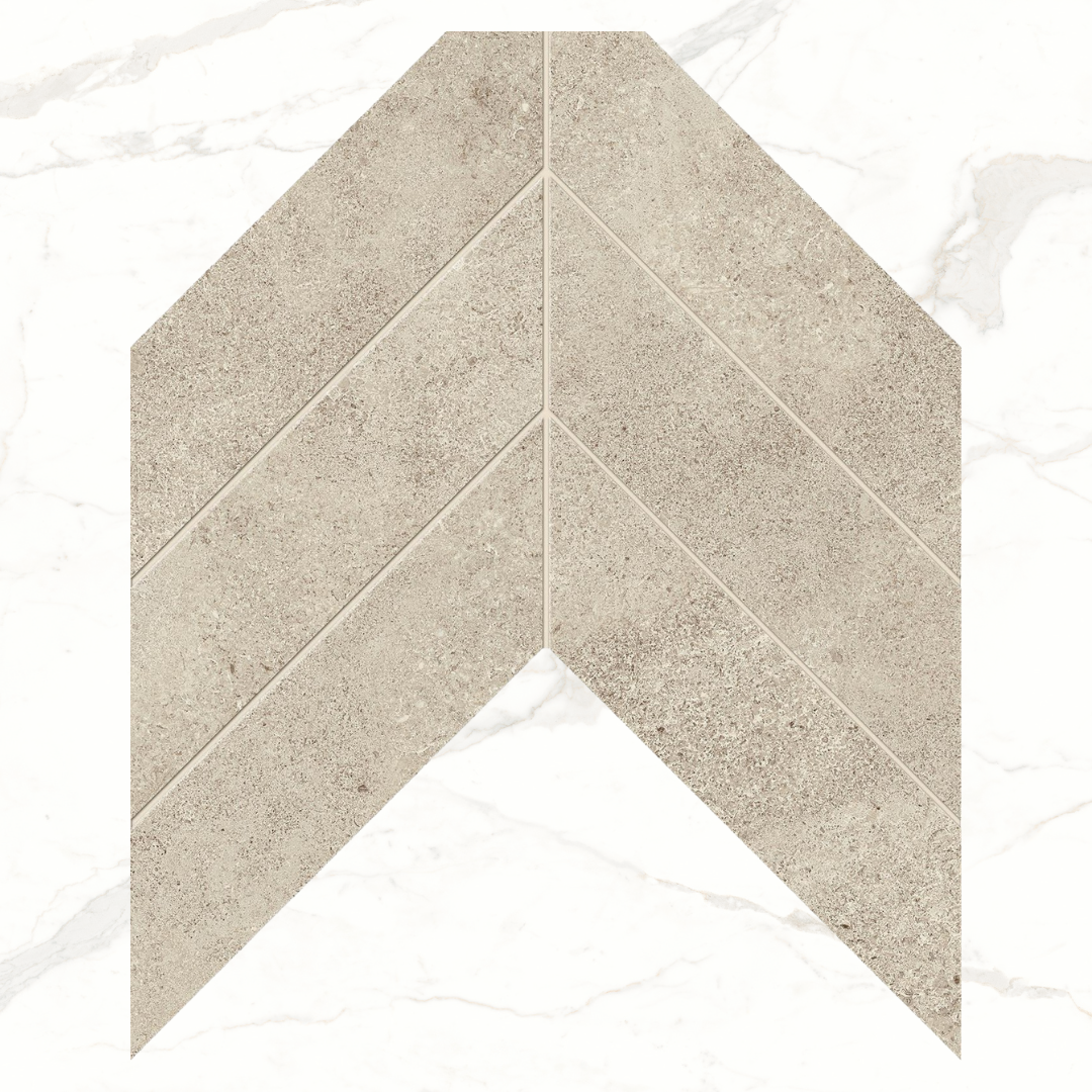 Boost Icor Chevron Limestone Effect Porcelain Wall Tiles