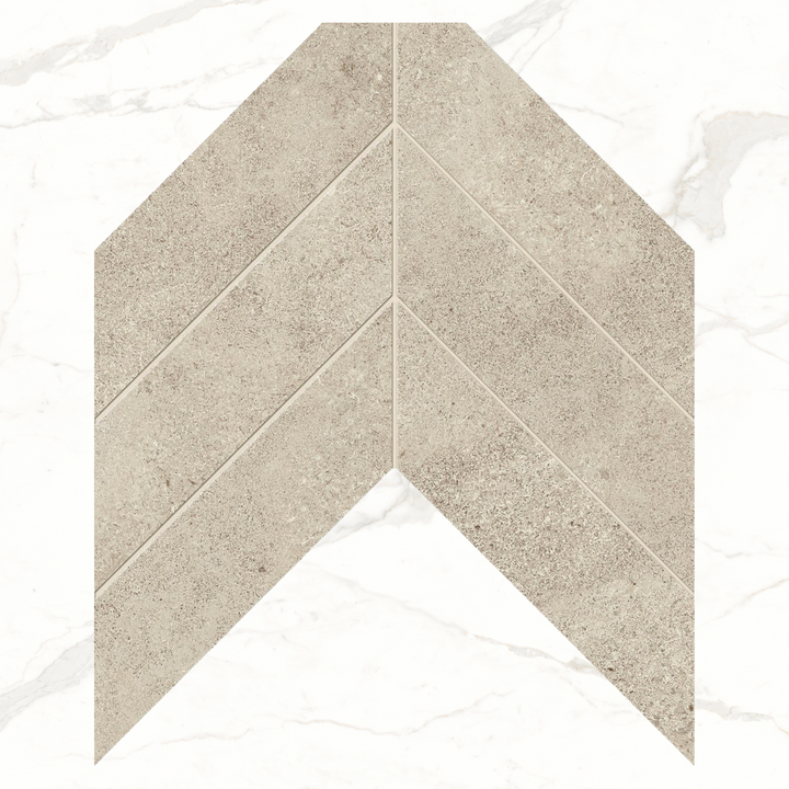 Boost Icor Chevron Limestone Effect Porcelain Wall Tiles