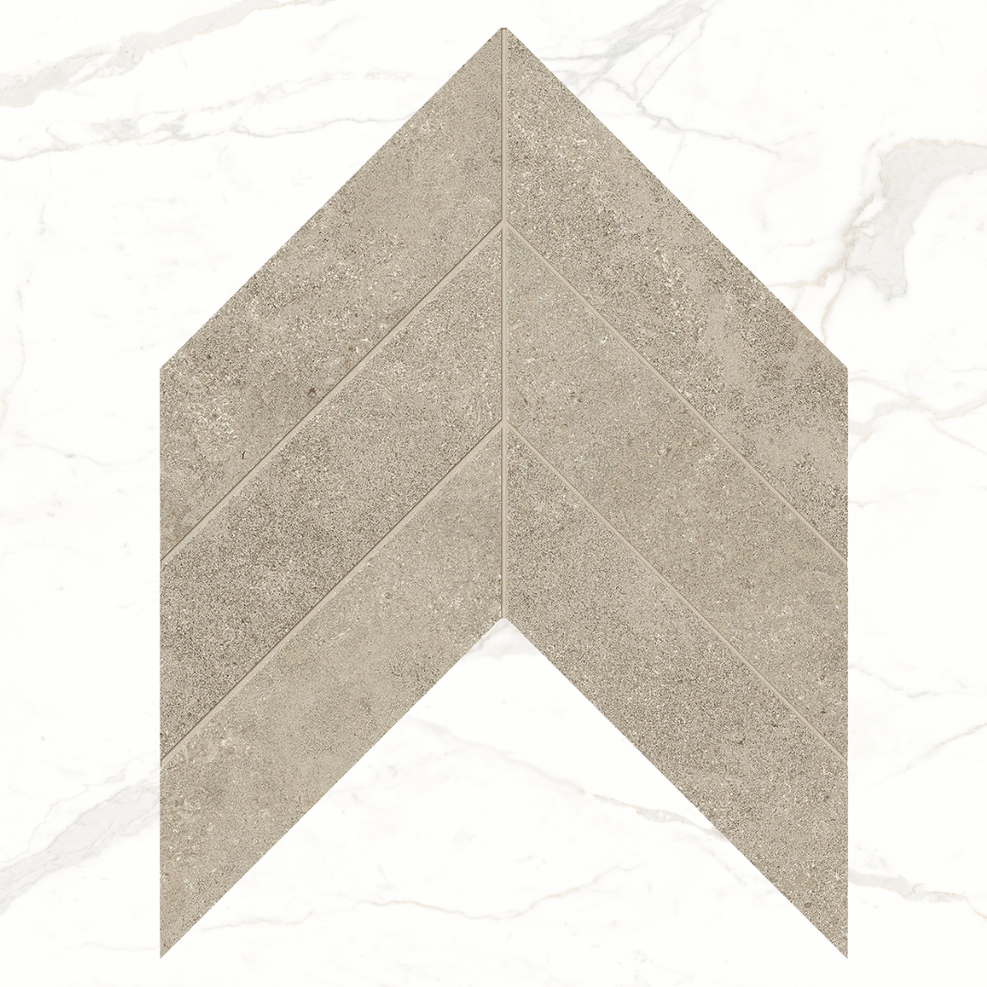 Boost Icor Chevron Limestone Effect Porcelain Wall Tiles