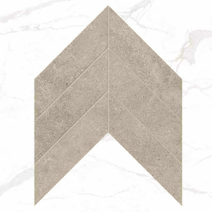 Boost Icor Chevron Limestone Effect Porcelain Wall Tiles