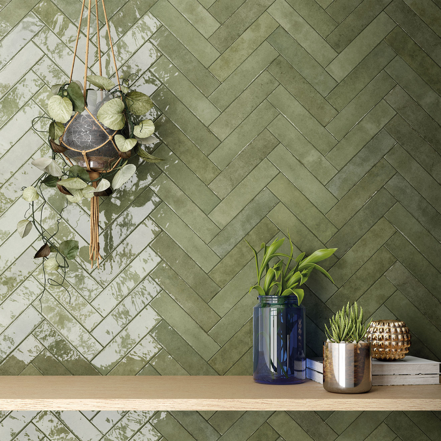 Brooklyn Sage Green Metro Small Format Ceramic Wall Tiles – Collinson ...