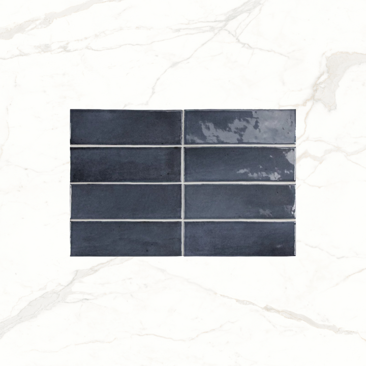 Indra Blue Small Format Gloss Ceramic Wall Tile