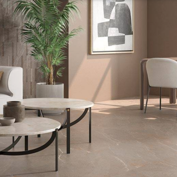 Dhara Neutral Stone Effect Porcelain Wall and Floor Tile