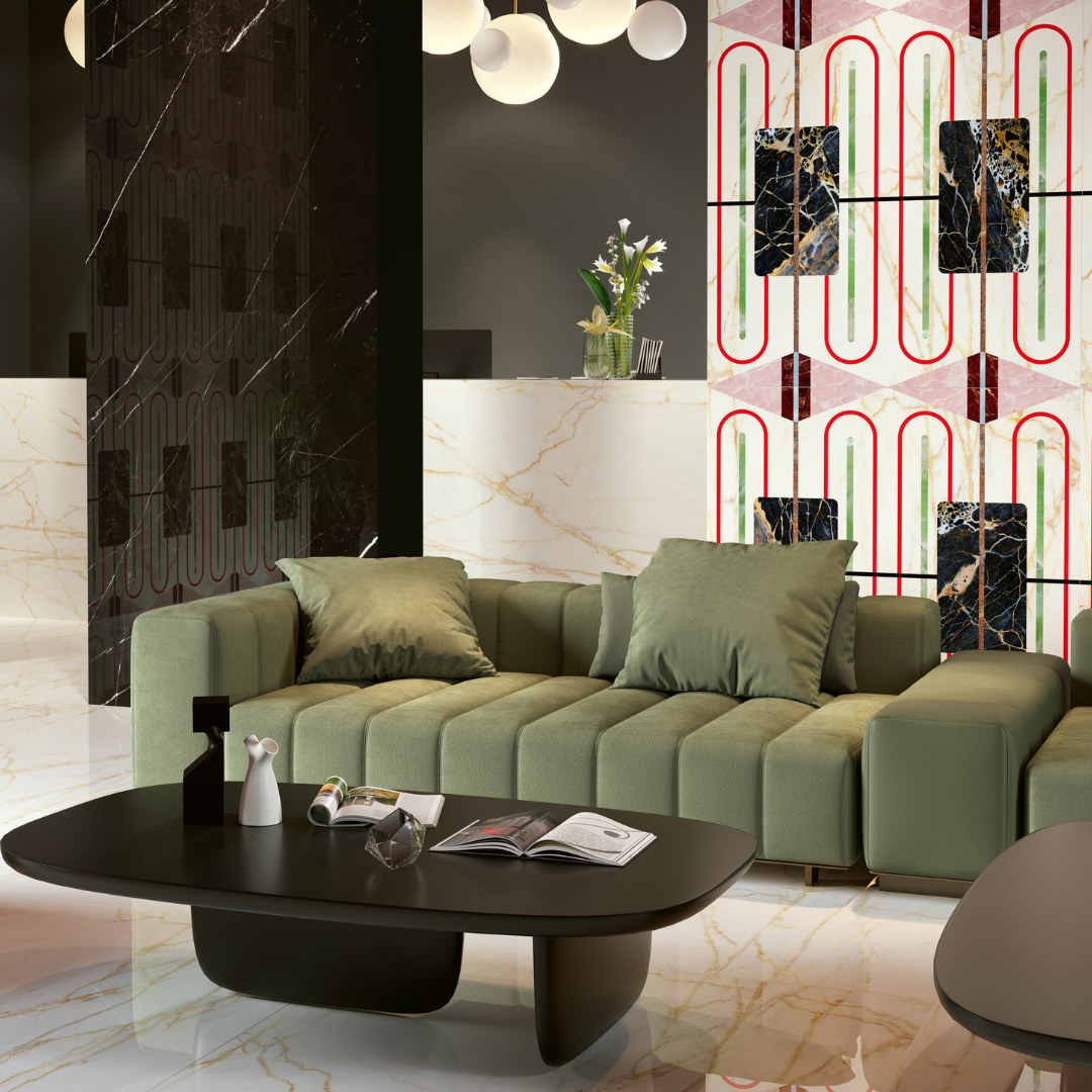 Chimera Empatia Bianco Marble Effect Porcelain Wall and Floor Tile
