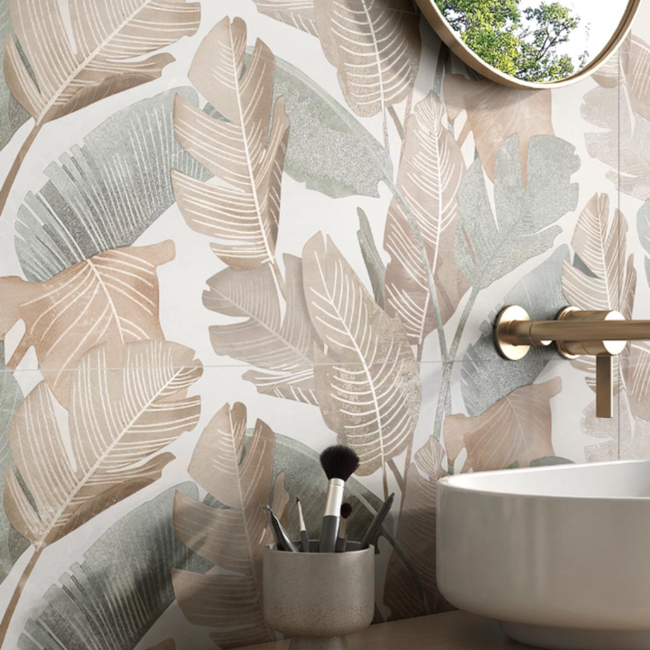 Enya Leaves Decorative Ceramic Wall Tile