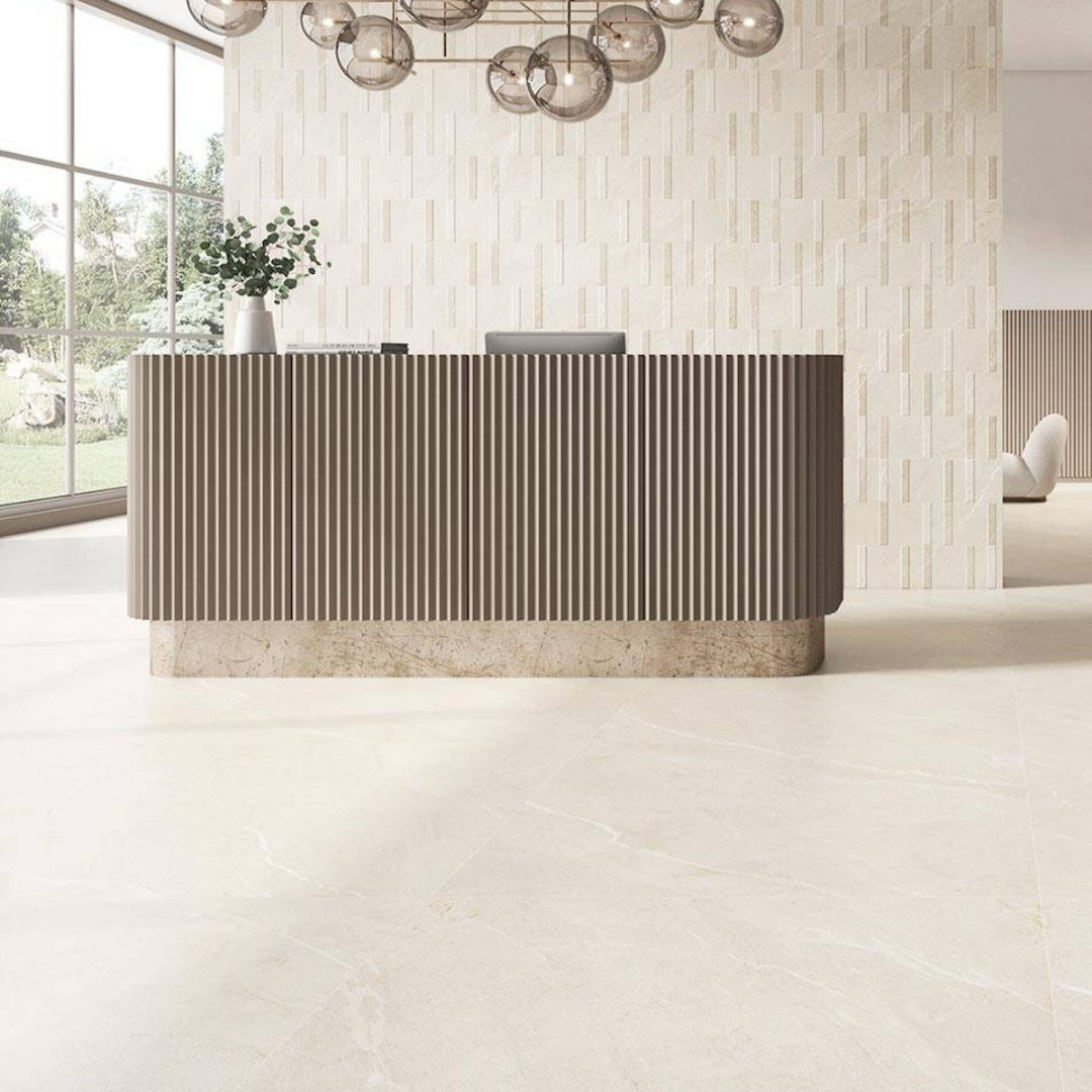 Dhara Neutral Stone Effect Porcelain Wall and Floor Tile