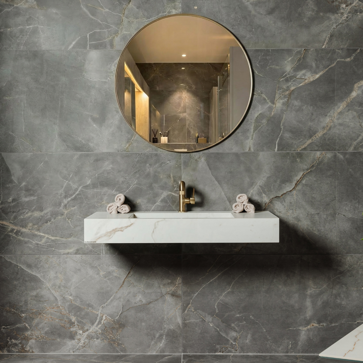 Marvel Fior di Bosco Polished Marble Effect Porcelain Tile