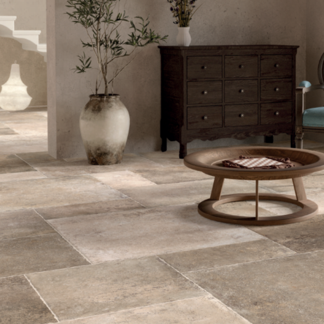 French Limestone Porcelain Wall and Floor Tile