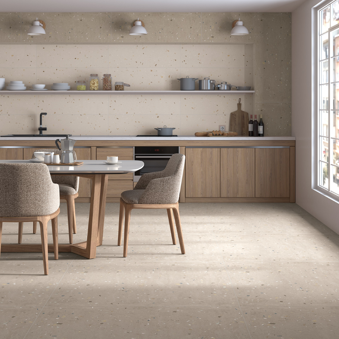 Gems Light Terrazzo Effect Porcelain Wall and Floor Tile