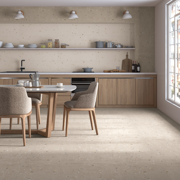Gems Light Terrazzo Effect Porcelain Wall and Floor Tile
