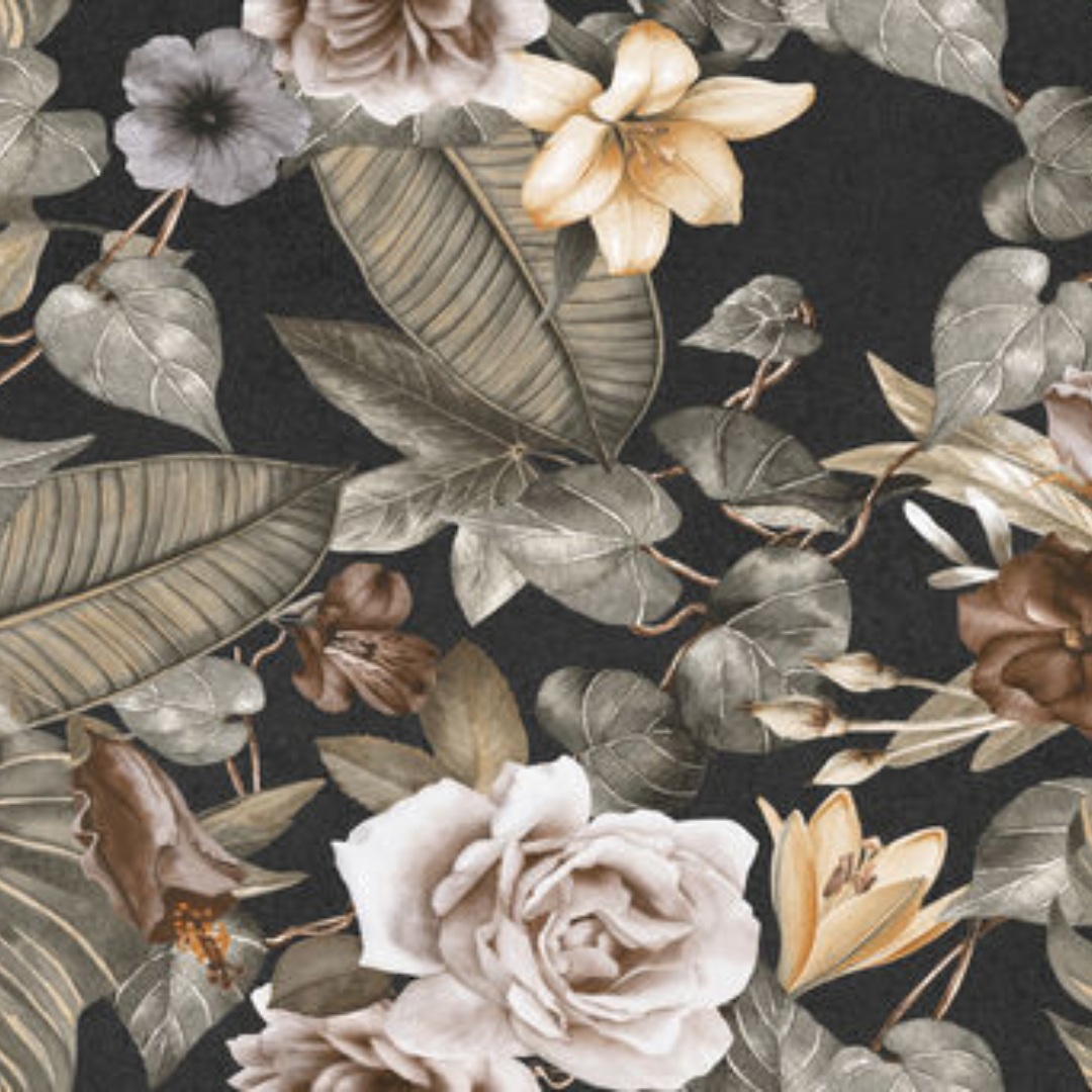 Gravity Cement Floral Decorative Porcelain Wall Tile