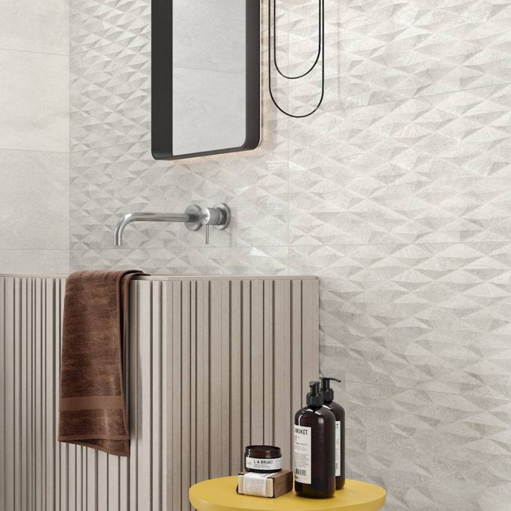 Nara Kawaii Geometric Stone Effect Ceramic Wall Tile