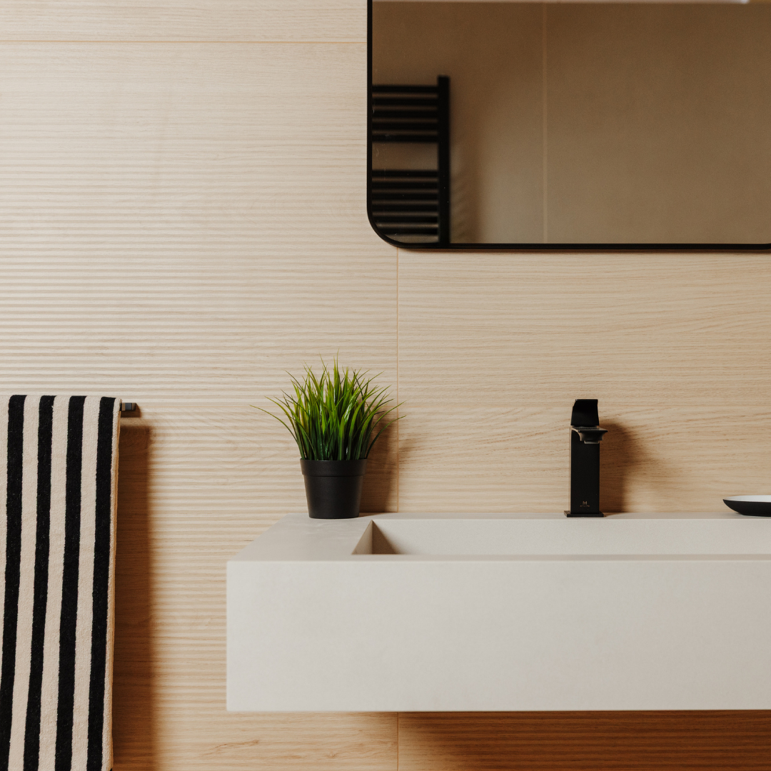 Log 3D Pleat Decorative Wood Effect Porcelain Wall Tile