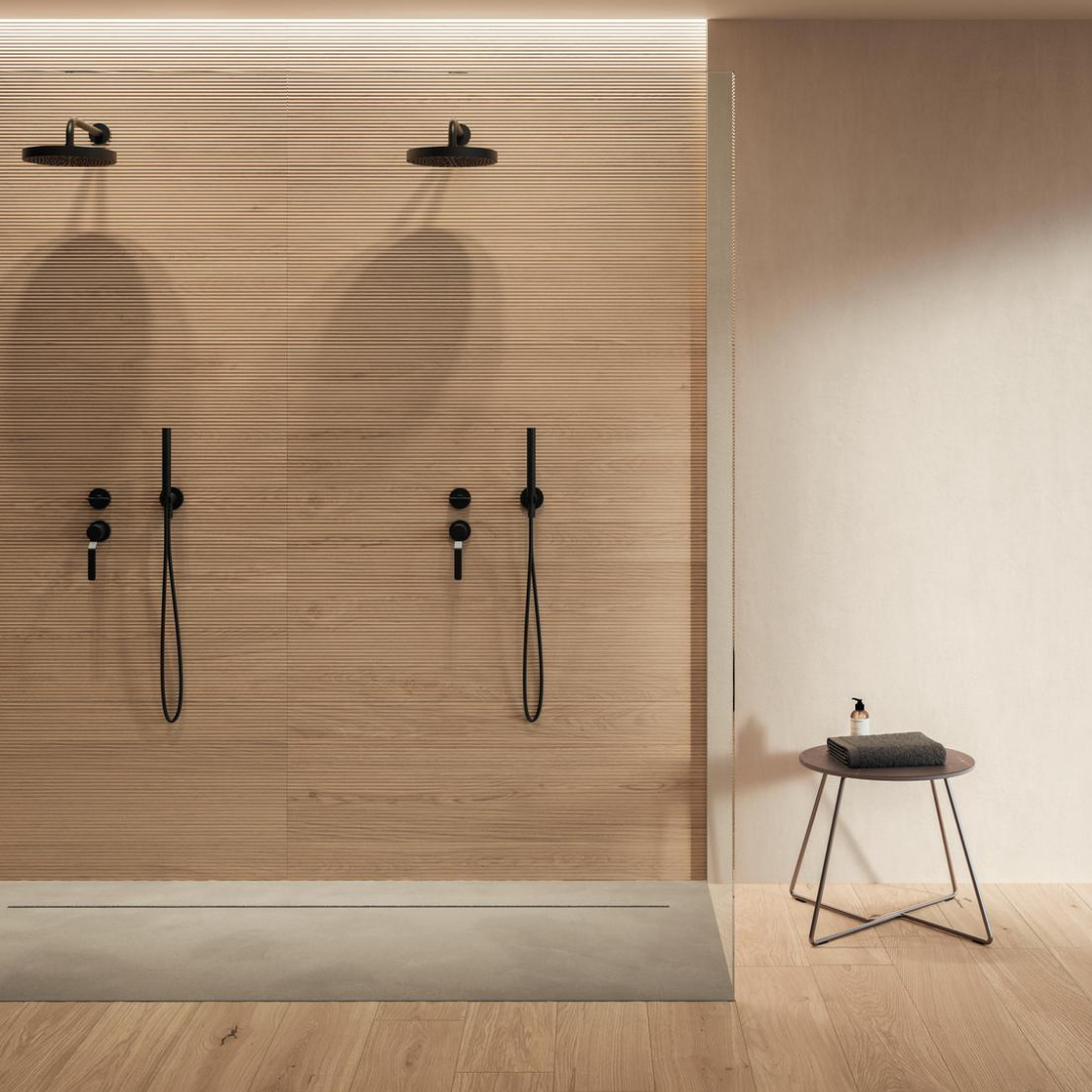 Log 3D Pleat Decorative Wood Effect Porcelain Wall Tile