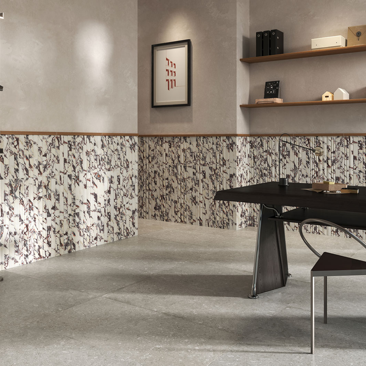 Luxuria Fluted Marble Effect Ceramic Wall Tile