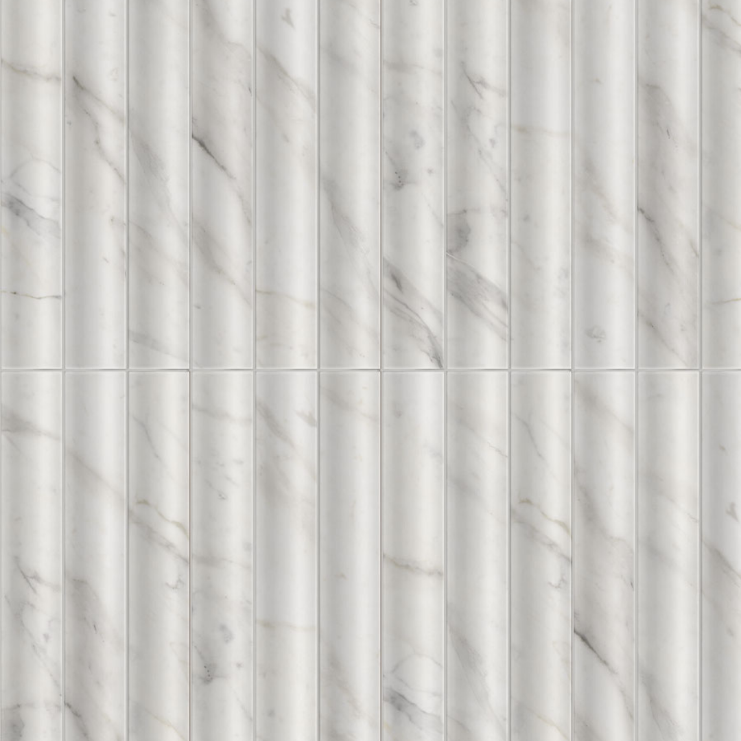 Luxuria Fluted Marble Effect Ceramic Wall Tile