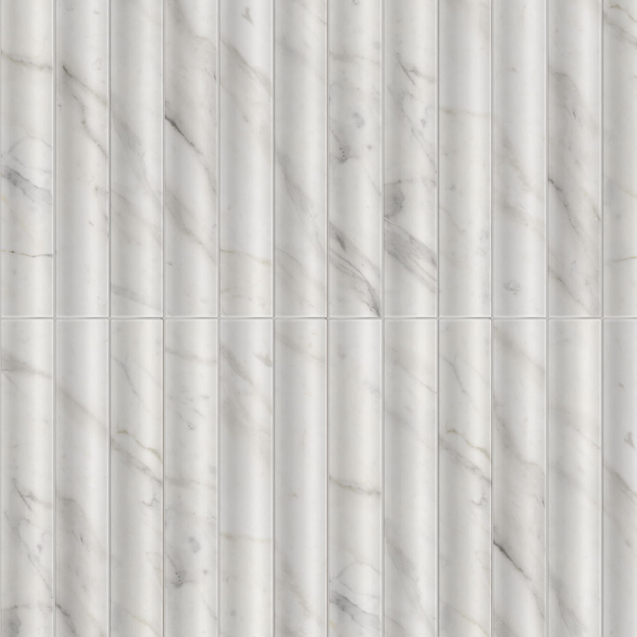 Luxuria Fluted Marble Effect Ceramic Wall Tile