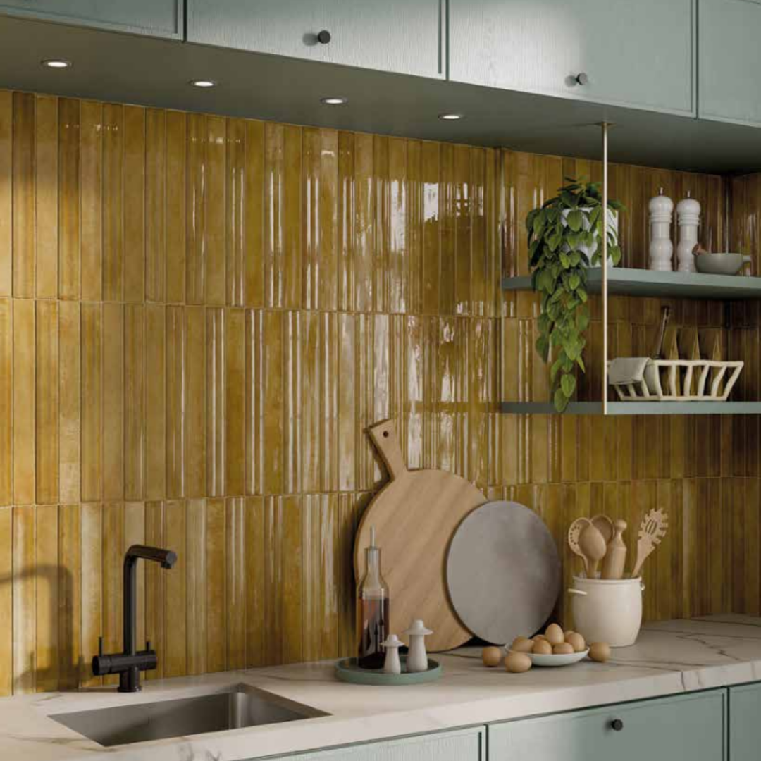 Majolica Narrow Small Format Decorative Porcelain Wall Tiles