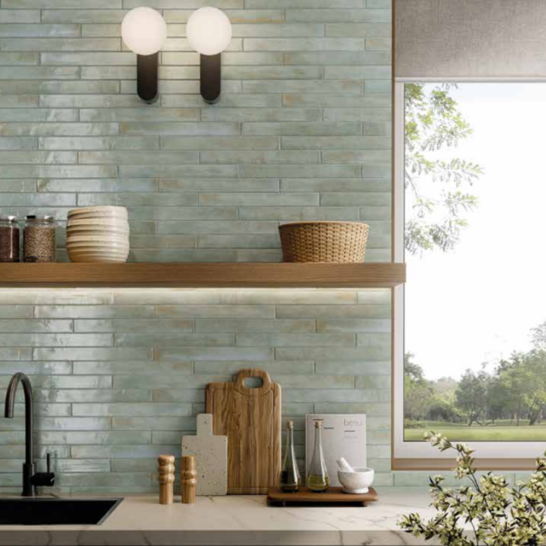 Majolica Narrow Small Format Decorative Porcelain Wall Tiles