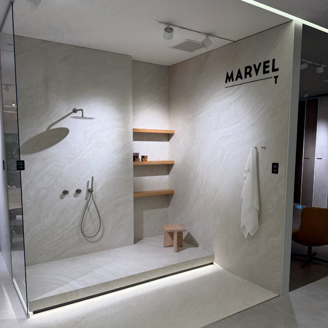 Marvel T Travertine Effect Porcelain Wall and Floor Tile