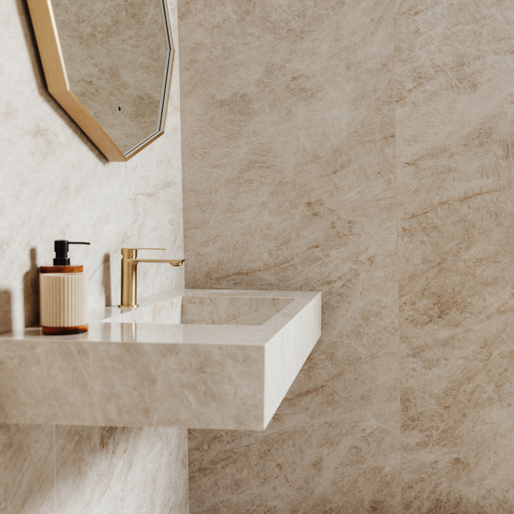 Marvel Diva Taj Mahal Quartzite Effect Porcelain Wall and Floor Tile