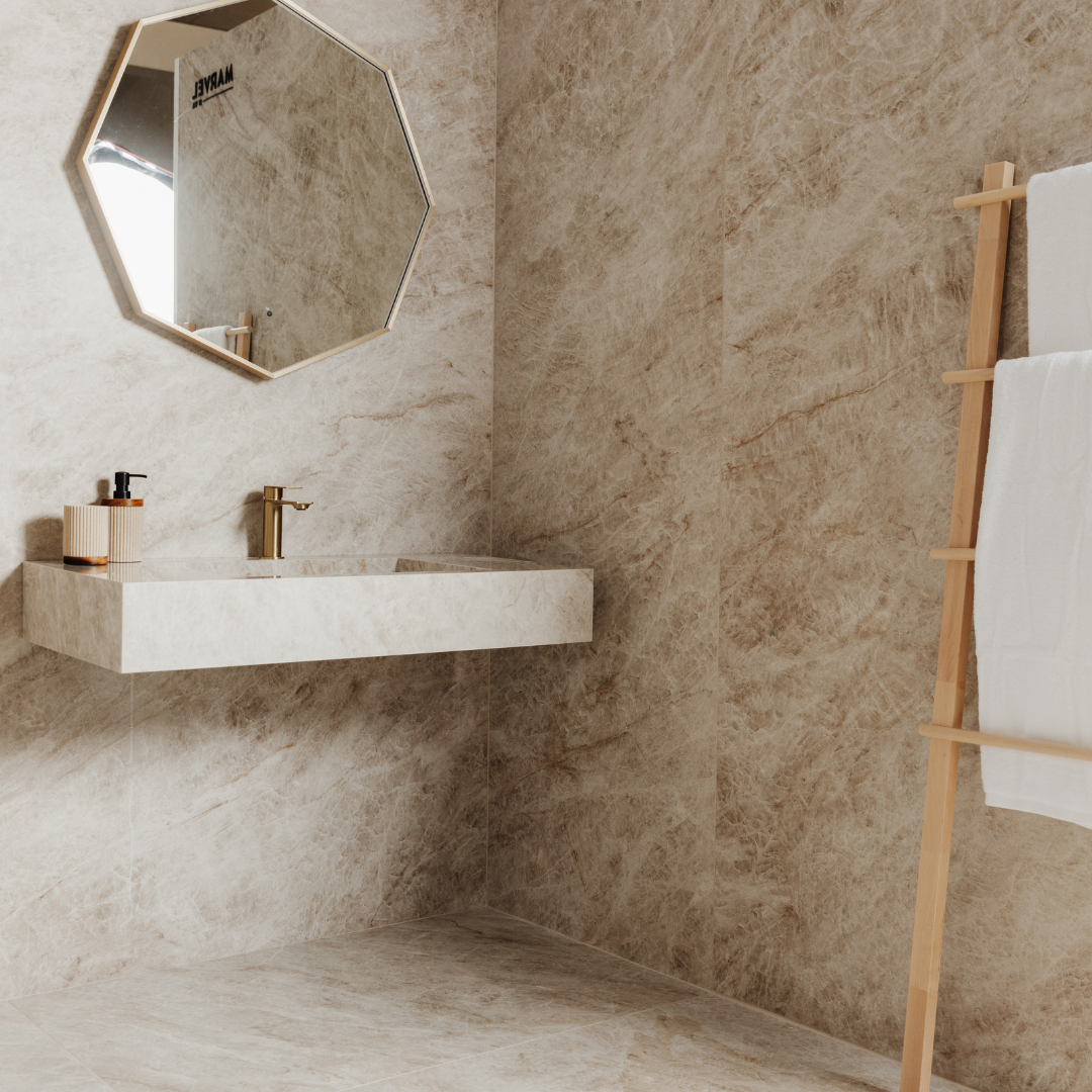 Marvel Diva Taj Mahal Quartzite Effect Porcelain Wall and Floor Tile