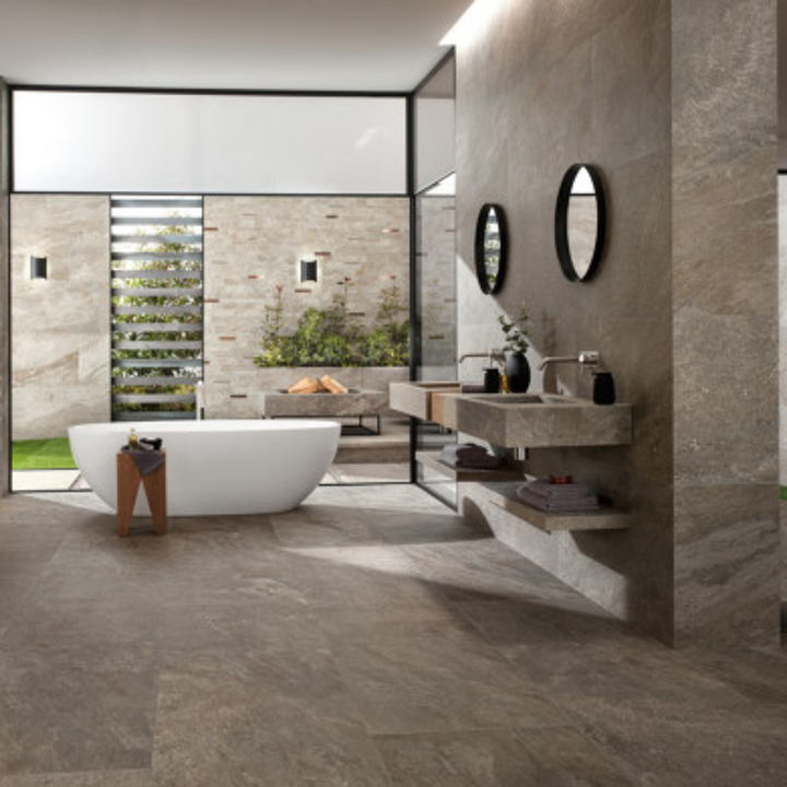Norde Atlas Piombo Matt Textured Effect Porcelain Tile