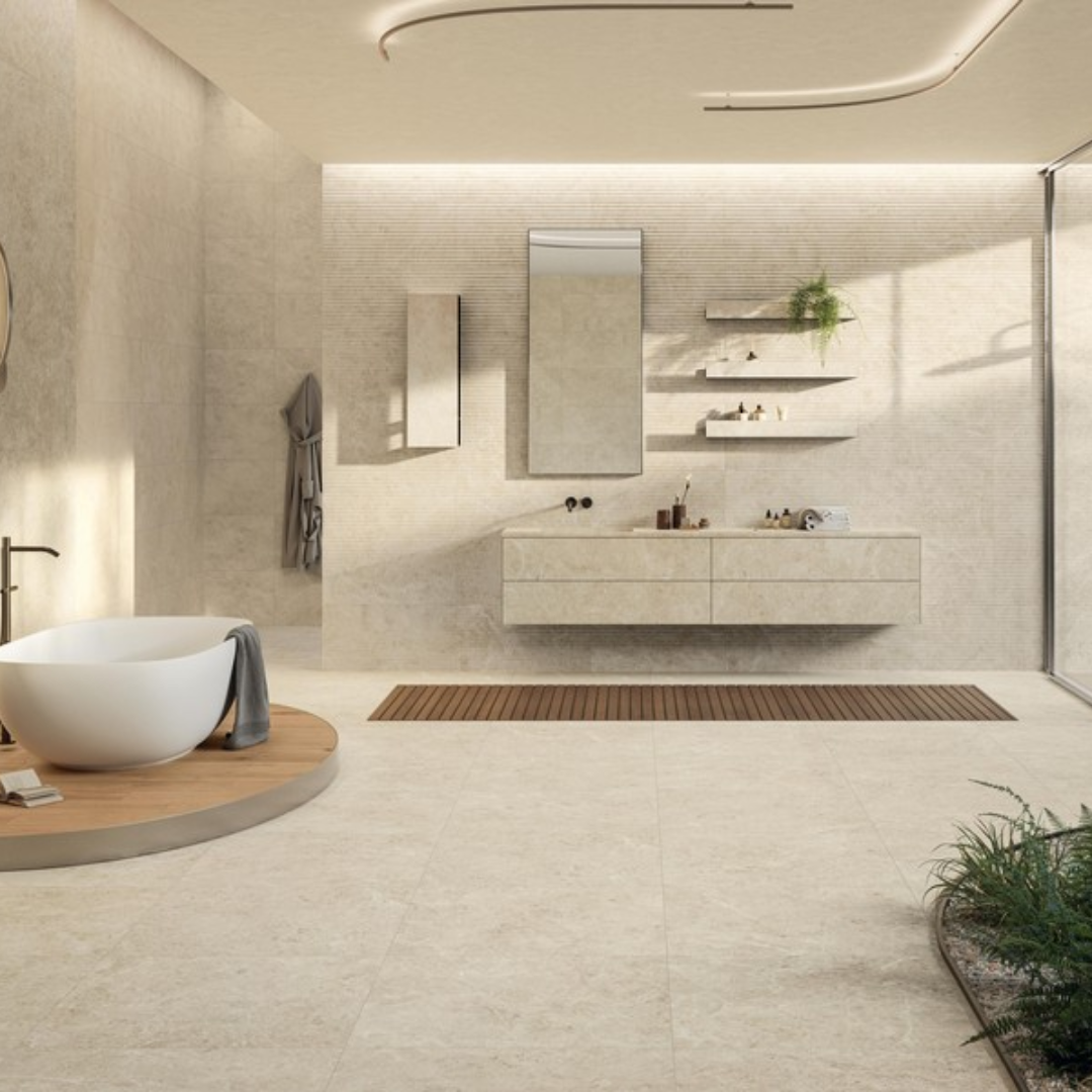 Nyra Stone Effect Porcelain Wall and Floor Tile
