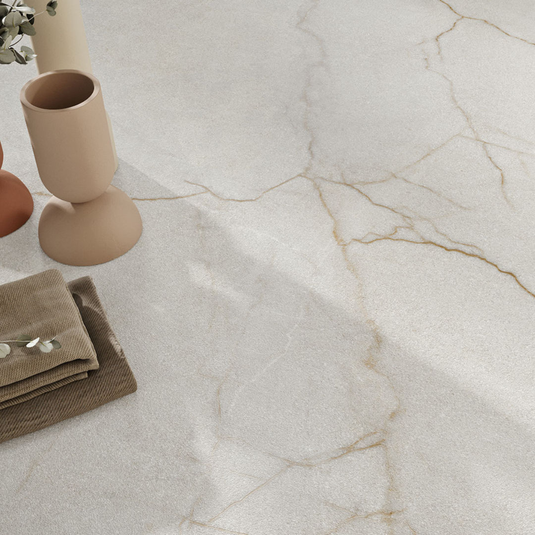 Sicilian Stone Ivory Matt Porcelain Wall and Floor Tile