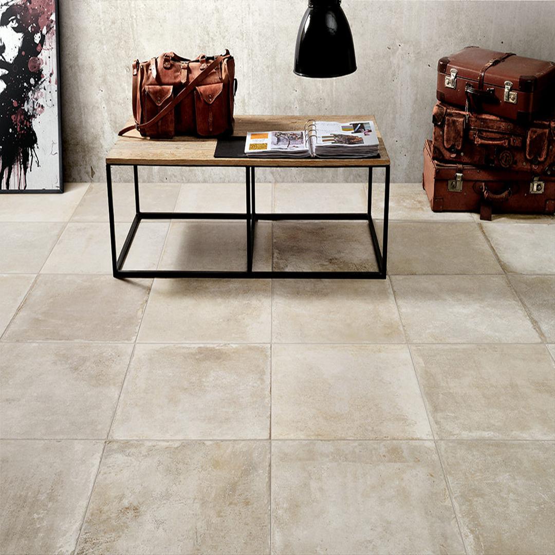 Ancient Stone Chalk Farmhouse Flagstone effect porcelain wall and floor tile