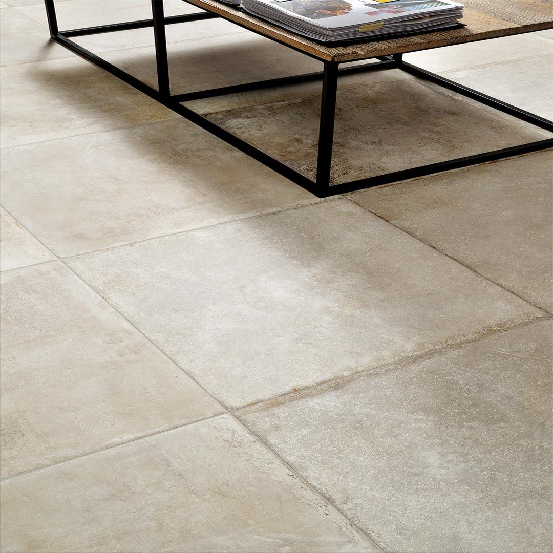 Ancient Stone Chalk Farmhouse Flagstone effect porcelain wall and floor tile