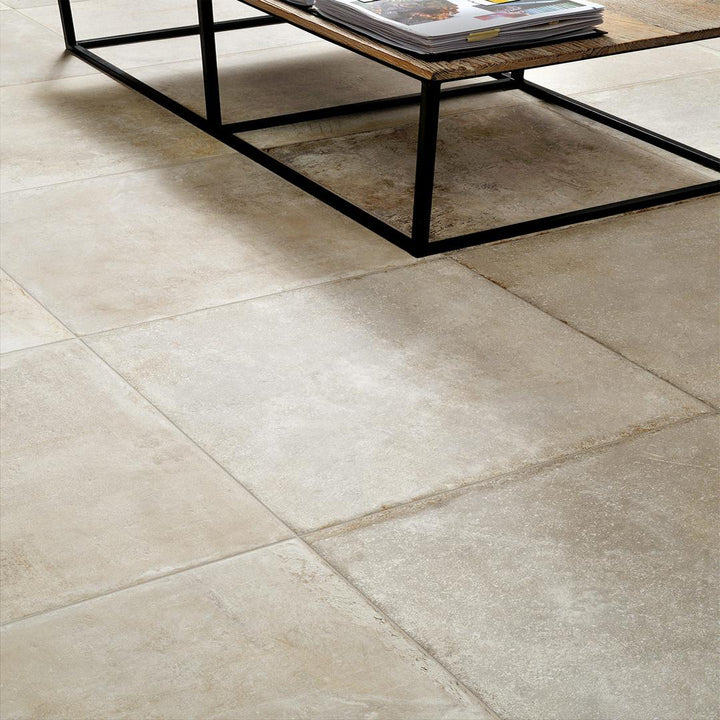 Ancient Stone Chalk Farmhouse Flagstone effect porcelain wall and floor tile