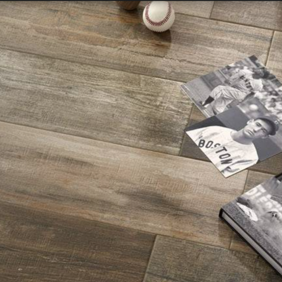 Retro Natural Woof Effect Porcelain Wall and Floor Tile