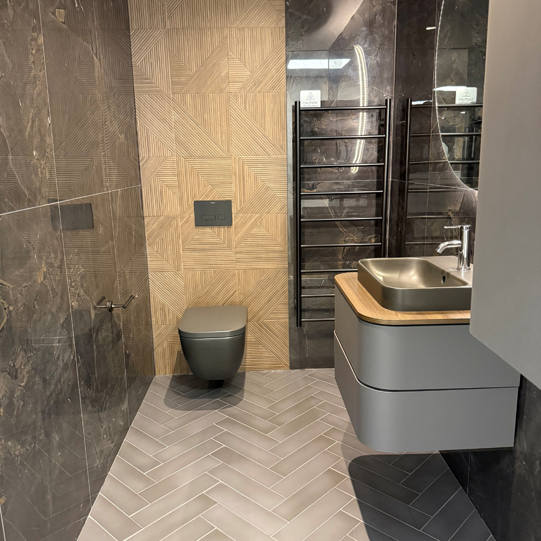 Tangram Textured Geometric Wood Effect Ceramic Wall Tiles